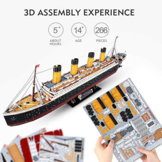 Birthday Gift Paper Jigsaw DIY Stadium 3D Puzzle para sa mga Hamtong