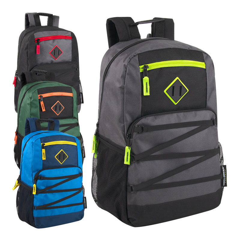 Doble nga Zippered Bungee Backpacks Uban sa Laptop Seksyon