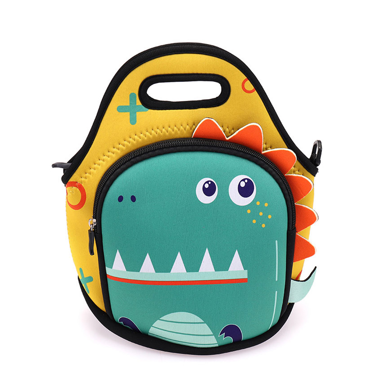 Sayon nga Limpyohan ang Crocodile Neoprene Preschool Lunch Bag alang sa mga Bata