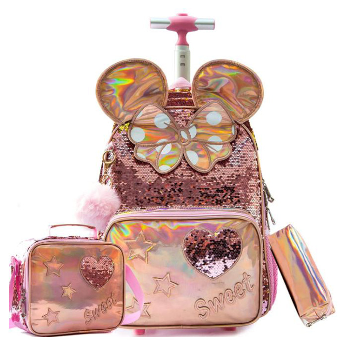 Kids Trolley Bag nga adunay Back Strap